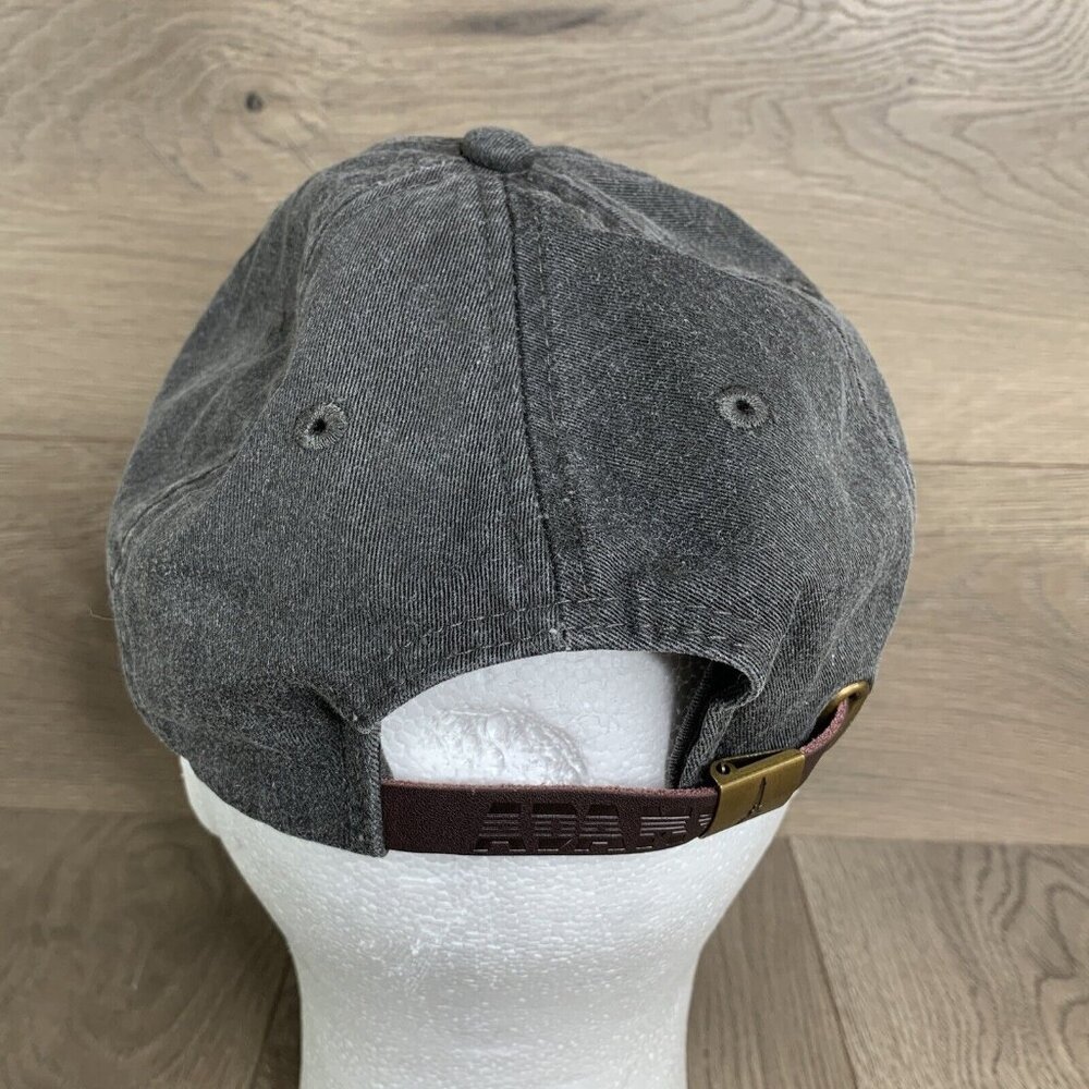 Tabata Boot Camp Grey Ball Cap Canvas Nylon Liner Leather Strap Slid Clamp Close - Picture 4 of 11